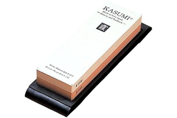 Kasumi  Japanese Sharpener Stones Grain, White/Orange, 18 x 6.6 x 2.8 cm