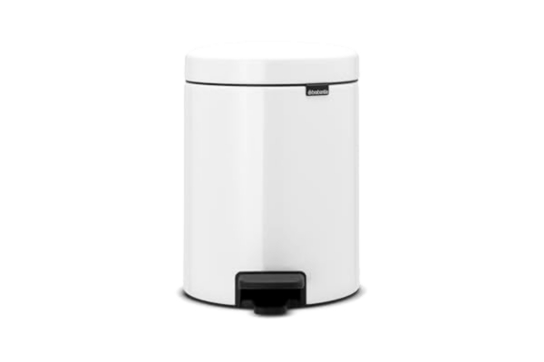 Brabantia  NewIcon Treteimer sanft schließend, Kunststoff-Inneneimer, White, 5 Liter
