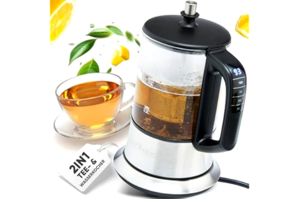 ProfiCook Elektrisk vattenkokare - Vattenkokare - Profi Cook PC-TK 1165 - te och vatten - 0,5 liters kapacitet - Silverfärgad