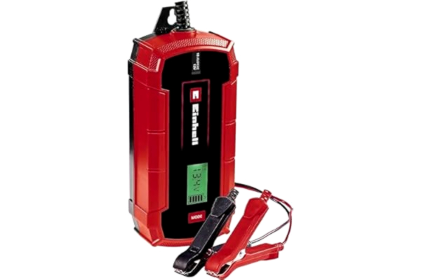Einhell  Batteriladdare CE-BC 10 M (intelligent batteriladdare med en mikroprocessor-controller för många olika typer av fordonsbatterier, max. 10 ampere, inkl. helisolerade batteriklämmor)