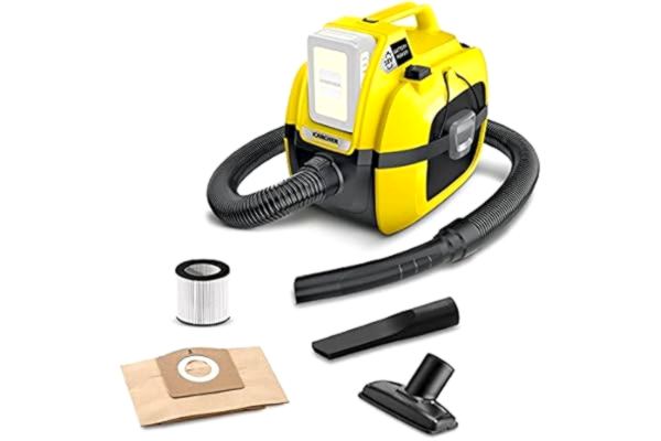 Kärcher  batteridriven grovdammsugare 1 Compact Battery motoreffekt: 230 W, behållarstorlek: 7 liter, blåsfunktion, dammsugning utan filterbyte, kompakt design, 18 volt batteri (medföljer ej)