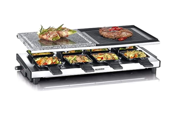 Severin SEVERIN RG 2373 - Raclette/grill/varme sten - 1.5 kW - sort