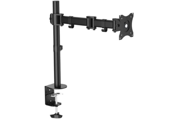 StarTech .com Skrivbordsmontering monitorarm för upp till 34 tum VESA-kompatibla bildskärmar – artikulerande stångmontering enkel monitorarm – ergonomisk höjdjusterbar monitormontering –