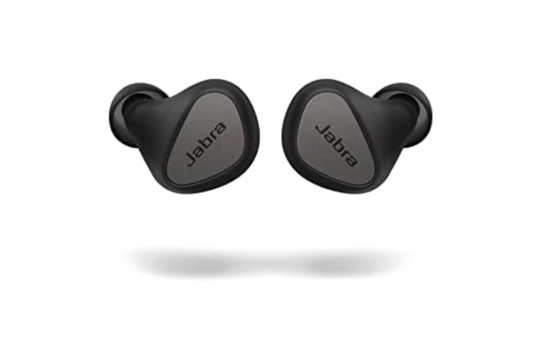 Jabra  Elite 5 True Wireless In-Ear Bluetooth-öronsnäckor med hybridaktiv brusreducering (ANC), 6 inbyggda mikrofoner, titan svart, medium