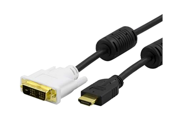 Deltaco  HDMI-110 videokabeladapter 1 m DVI-D Svart - Videokabeladaptrar (1 m, HDMI, DVI-D, Guld, Svart, Hane/Hane)