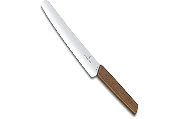 Victorinox  Swiss Modern Leipäveitsi 22 cm Walnut Wood