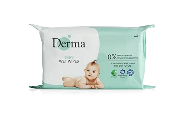 Derma  – våtservetter för bebisar 64 st