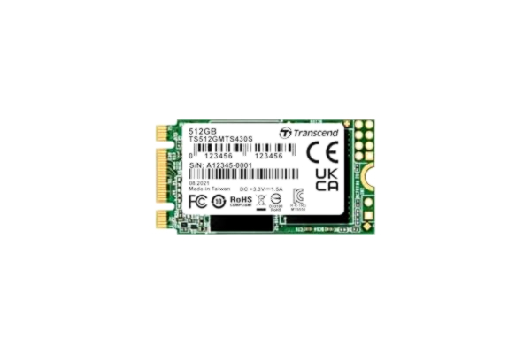 Transcend TRANSCEND NAND 3D Serial ATA III 430S M.2 512 GB, 2242, 42 mm, trådlös