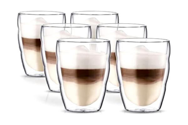 Bodum  Pilatus set med 6 dubbelväggiga glasögon, glas, transparent, 35 cl