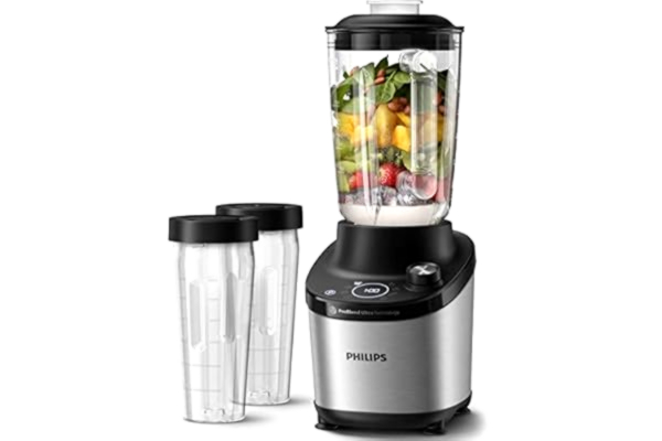 Philips  7000 Series Höghastighetsmixer – ProBlend Ultra-teknik, 1500W motor, 2L glasbehållare, 6 snabbvalsprogram, HomeID-appen, Perfekt för smoothies och iskrossning, Snabbrengöring (HR3760/10)