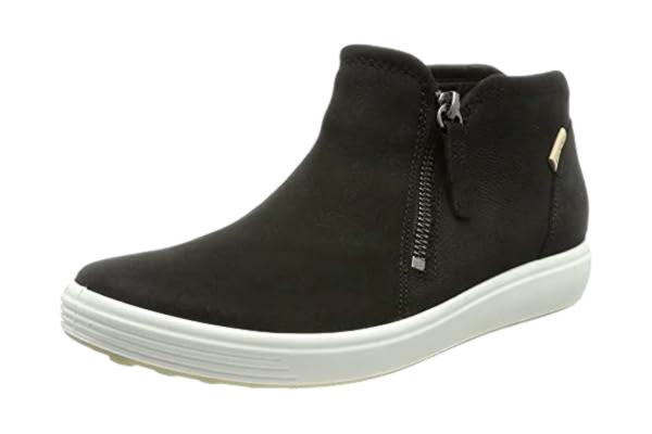 Ecco ECCO Soft 7, Bateau de Cheville Femme, Noir, 36 EU