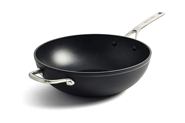 KitchenAid  wokpanna med handtag, non-stick keramisk köksredskap, alla hällar + induktion, ugn- och diskmaskinsäker - Ø 30cm