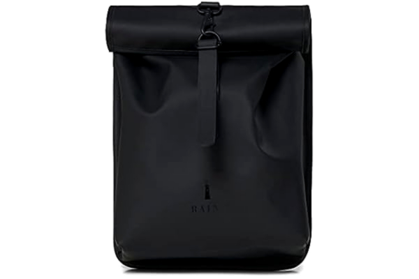 Rains  Rolltop Mini plecak | stylowy plecak rowerowy o zmiennej pojemności dzięki rolkom | Daypack Black Black Black