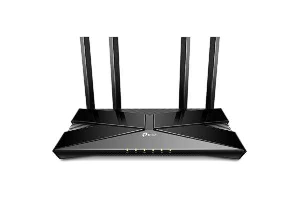 TP-Link  Archer AX23 AX1800 dubbla band Wi-Fi 6 router (1201 Mbit/s 5 GHz, 574 Mbit/s 2,4 GHz, 4 x Gigabit LAN-portar, WPA3, HomeCare, Tether APP), stöder inte DSL-funktion