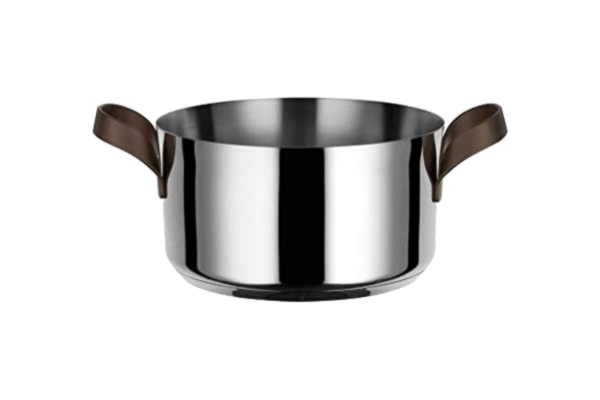 Alessi  PU101/20 Edo Pu101/20-Design Casserole with Two, Handles in 18/10 Pvd Coating, Brown, Stainless Steel