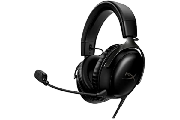 HyperX  Cloud III Wired Gaming Headset PC PS5 Xbox Series X|S Angled 53mm Drivers DTS Memory Foam Sturdy Frame Ultra Clear 10mm Microphone USB-C USB-A 3.5mm