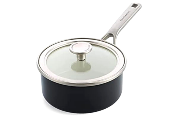 KitchenAid  Cookware Collection Kasserolle med lokk, Svart 16 cm
