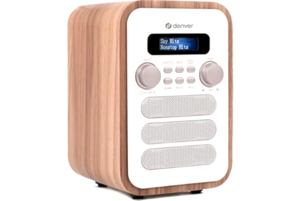 Denver DAB-48WHITE Dab + radio med integrerad FM-radio och Bluetooth-funktion