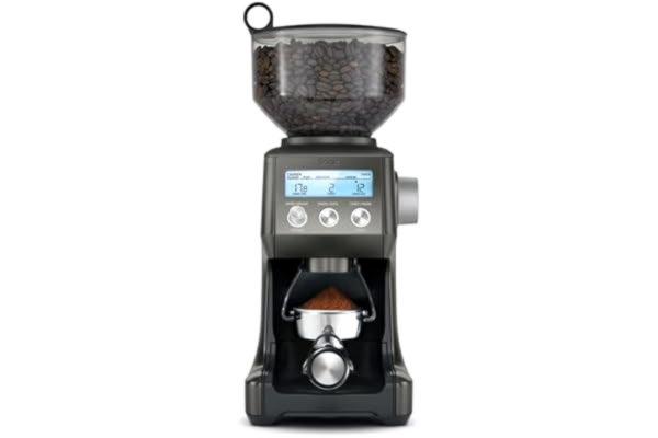Sage Appliances Sage - The Smart Grinder Pro - Kaffekvarn med koniskt malverk - Programmerbar, automatisk, individuell - 60 malningsinställningar - 165 W, inkl. portafilter-insatser - Svart rostfritt stål