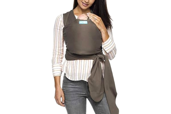 Moby Wrap MOBY Cocoa Classic Baby Wrap Carrier for Newborn to Toddler up to 33lbs, Baby Sling from Birth, One Size Fits All, Breathable Stretchy Made from 100% Cotton, Unisex