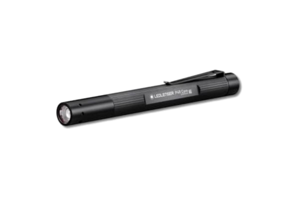 LED Lenser Ledlenser P4R Core LED pennlampa, 200 lumen, laddningsbar med litiumbatteri, fokuserbar, tre ljusstyrkor, ljusräckvidd 95 m, USB-laddningskabel och clips, Penlight