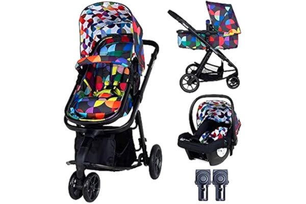 Cosatto  Giggle kinderwagen, kinderwagen en babyautostoeltje 2-in-1 bundel - vanaf de geboorte tot 18 kg, lichtgewicht reissysteem, caleidoscoop