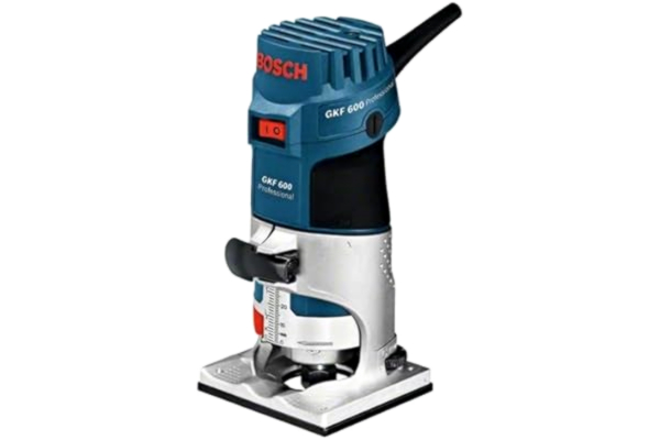 Bosch  Professional kantfräs GKF 600 (med U-nyckel, styrskena, styrning, spännhylsor 6 + 8 mm, i hantverkarväska)