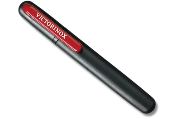 Victorinox  dubbel knivslip, slipande raka blad, för grov och fin slipning, tillverkad i Schweiz, svart/röd