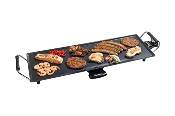 Bestron  elektrische XL Grillplaat, Teppanyaki Tafelgrill met antiaanbaklaag, 1000W, zwart