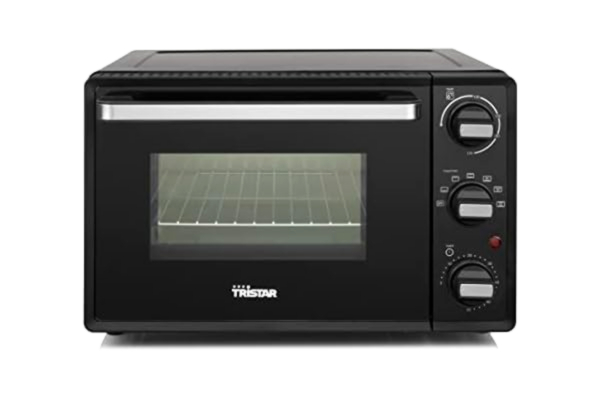Tristar  Minibakugn, 19 Liters Kapacitet, Temperaturområde Upp Till 230 °C, 1 300 Watt Effekt, 60 Minuters Timer, En Övre Och Nedre Värmezon, Med Grillgaller Och Bakplåt, Svart