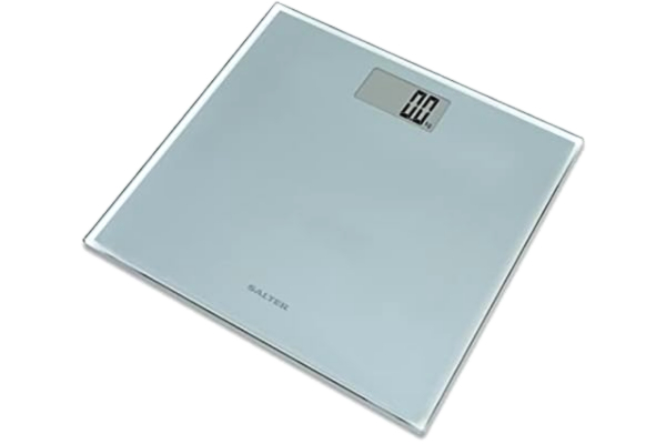 Salter  9028 SV3R09 Razor Electronic Scale, Slim Design, Easy Read Display, 180 KG Maximum Capacity, Measure in kg or lbs, Large Platform, Quick Tap Start, Silver