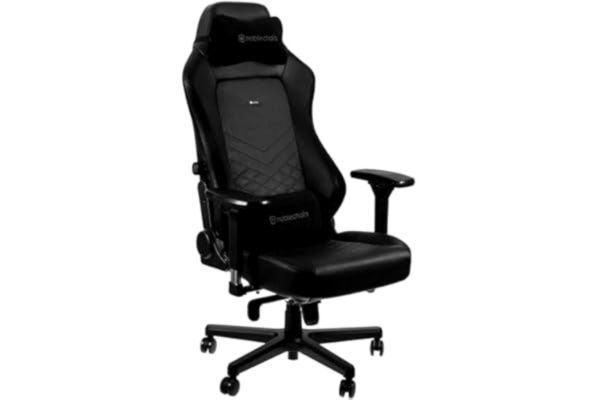 Noblechairs  Hero gamingstol, 150 kg lastkapacitet, PU-konstläder kontorsstol, ergonomisk gamingstol med kudde, skrivbordsstol svart