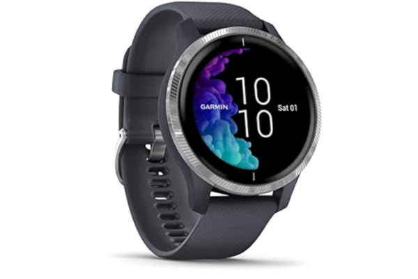 Garmin GARMIN Venu, Health Smartwatch, GPS, Waterdicht, AMOLED-Display, Trainingsschema's en Geanimeerde Oefeningen, Hartslagmeting, Contactloos Betalen, Muziekopslag