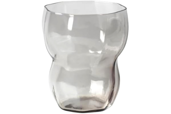 Broste Copenhagen broste Copenhagen – dricksglas – Limfjord – glas – färg: ljusgrå – (Ø xH) 8,2 x 9,2 cm