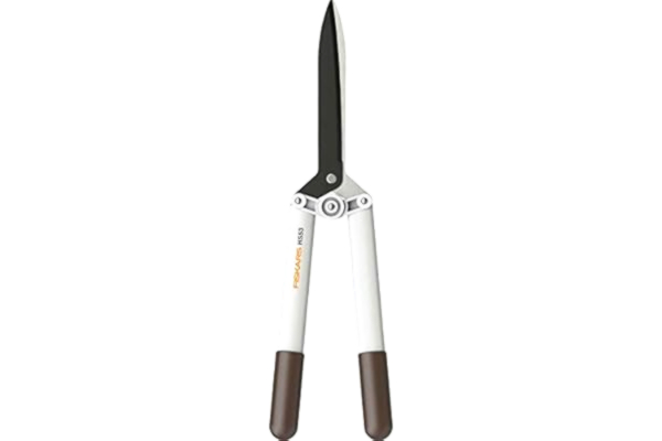 Fiskars  häcksax HS53 för klippning och formning av häckar och buskar, Längd: 54,4 cm, Vikt: 610 g, vit / orange, FiberComp / högkvalitativt stål, Light, 1026931