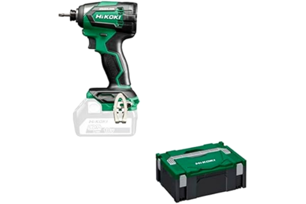 HiKOKI HIKOKI Akku Schlagschrauber WH18DEW2Z, 1/4" Werkzeugaufnahme (18V, Max. Festdrehmoment 175 Nm, Bolzen und Muttern M5-M16, Brushless, Zubehör Koffer, ohne Akku und Ladegerät)