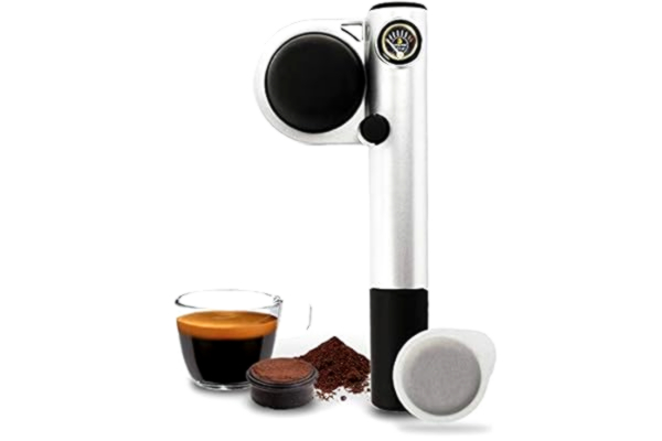 Handpresso  - Handpresso Pump Silver 48256: Portable, travel and manual espresso coffee maker machine for ESE pods or ground coffee