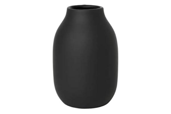 Blomus blomus -COLORA- Vas av stengods, torv, tillverkad i högkvalitativt handarbete, elegant och dekorativ bordsvas, ytvänligt hemtillbehör (H/B/D: 15 x 10,5 x 10,5 cm, torv, 65902)