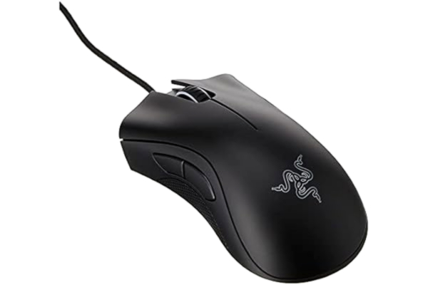 Razer  - DeathAdder Essential Gaming Muis: optische sensor 6400 DPI - 5 programmeerbare toetsen - mechanische schakelaar - rubberen zijgrepen - klassiek zwart