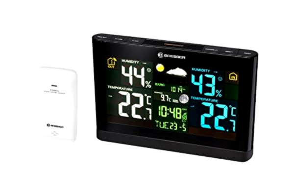 Bresser  Meteo THBM gekleurd weerstation radio met buitensensor, zwart