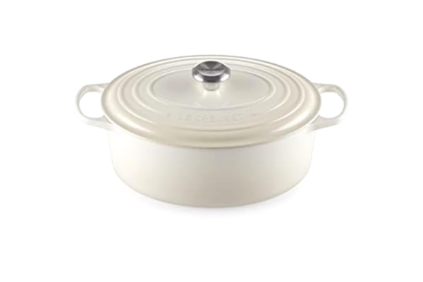 Le Creuset  Signature Cast Iron Casserole with Lid, Oval, 31 cm, 6.3 L, Meringue, 21178317164430