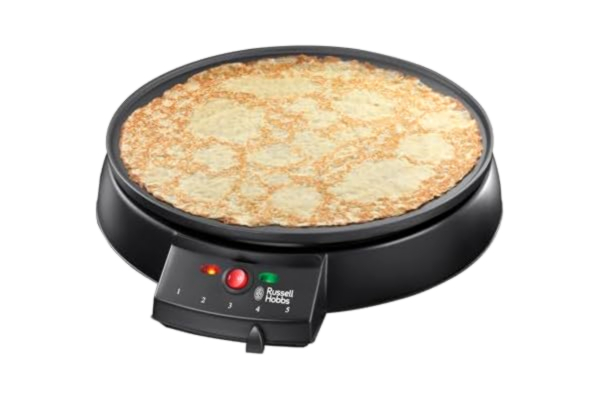Russell Hobbs  Crêpes Maker, 1000W, nonstick-beläggning, 30cm diameter, redskap för att sprida smeten ingår, Fiesta 20920-56