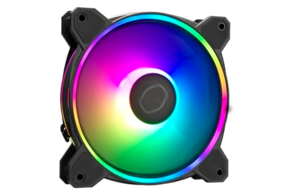 Cooler Master  MasterFan MF120 Halo2 Duo-Ring ARGB Fläkt - 120mm Chassifläkt, Tyst Kylning, Större Air Balance Blad, Rifle-Lager, Jam Sensor Skydd & Uppgraderad Driver IC - 0-2050 RPM, 4-Pin PWM