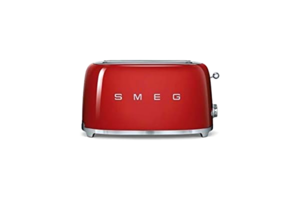 SMEG Smeg TSF02RDEU Broodrooster 4 plakjes 50's Style, Standaard, rood