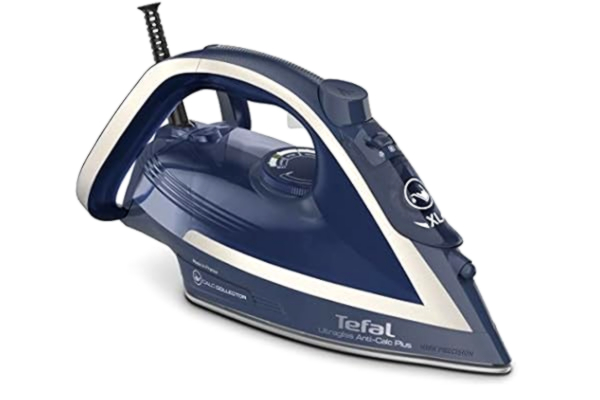 Tefal  FV6830 Ultragliss Anti-Kalk Plus Ångstrykjärn, 2800 watt, Ångpuff: 250 g/min, Permanent ångmängd: 50 g/min, avtagbar kalksamlare, reptålig sula, blå/vit