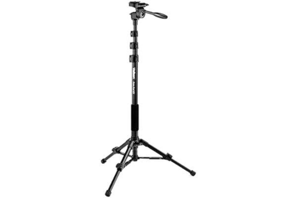 Velbon  17248-EU monopod med huvudskruvar, maxhöjd 187 cm, svart/grå