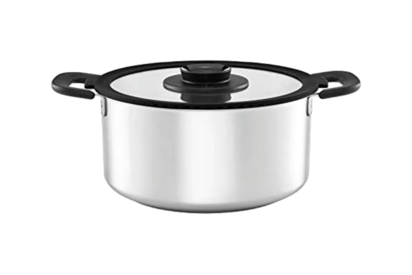 Fiskars  Fait-tout avec couvercle, Capacité : 5 litres, Tout feux dont induction, Acier inoxydable/Plastique, Ø 26 cm, Functional Form, 1026578