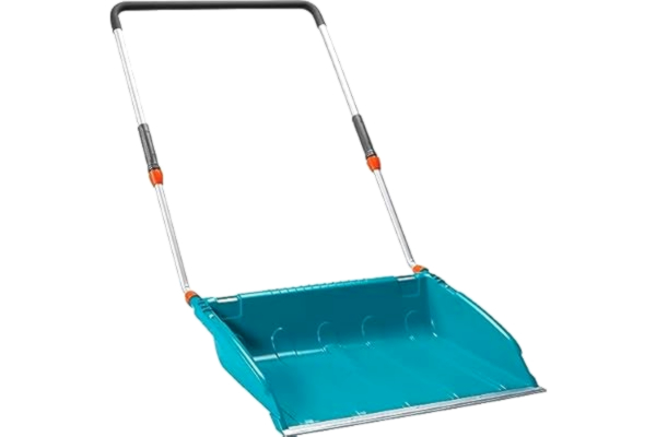 Gardena  snösläde: Bred snöskyffel med teleskopskaft med tre inställningar, arbetsbredd 70 cm, förstärkt trampkant, extra grepp för enkel tippning (3260-30)