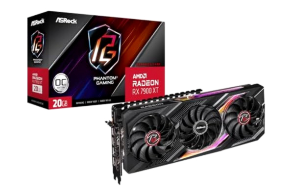 ASRock  Phantom Gaming Radeon RX 7900 XT 20GB OC - Grafikkort - Radeon RX 7900 XT - 20 GB GDDR6 - PCIe 4.0 x16 - HDMI, 3 x DisplayPort