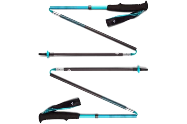 Black Diamond  Black Diamond Distance Carbon Z trekking poles, fitness equipment (turquoise, 1 pair, 100 cm)